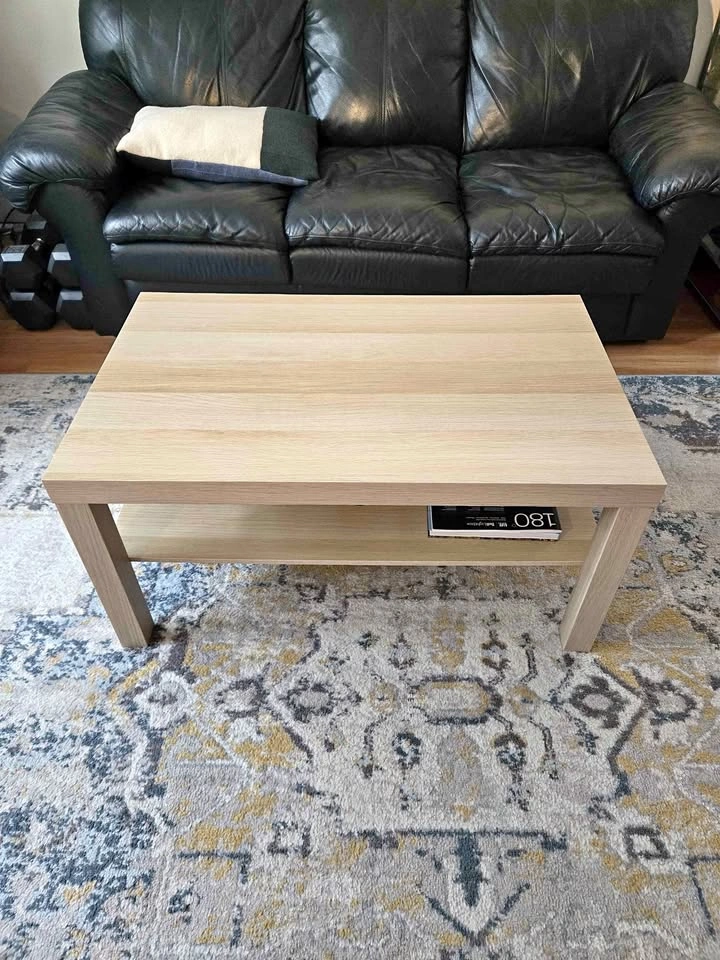Ikea Lack coffee table (white stained oak)