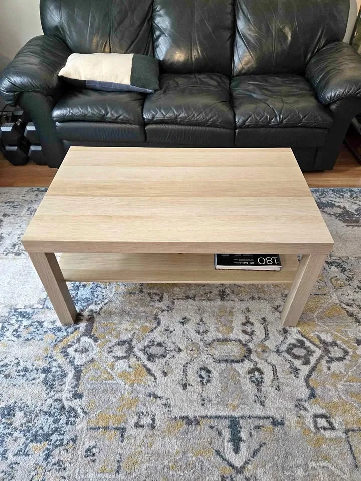 Ikea Lack coffee table (white stained oak)