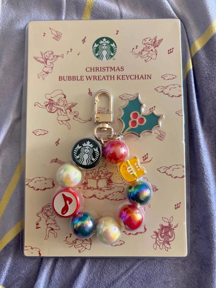 Starbucks Christmas Bubble Wreath Keychain from Korea