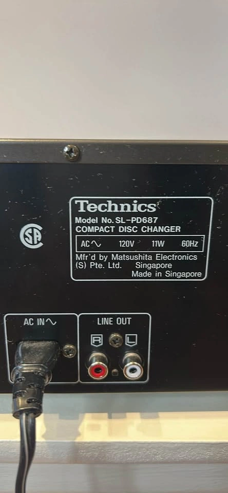 Technics MASH 5 Disc Compact Disc Changer SL-PD687 - photo 5