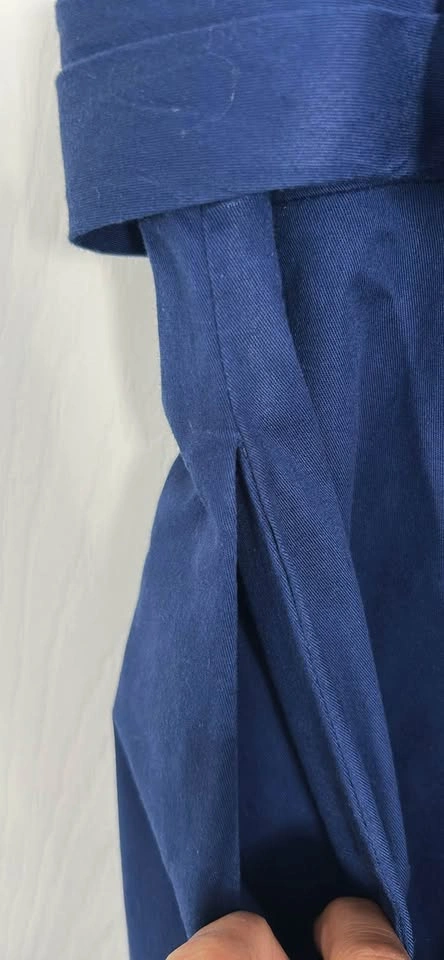Sandro Ferrone Navy Blue Sleeveless V-Neck Tie Waist A-Line Dres - photo 4
