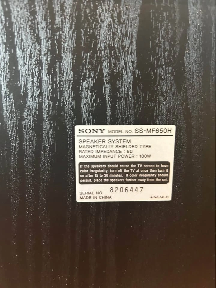 Sony SS-MF650H Floor Standing Speakers - photo 3