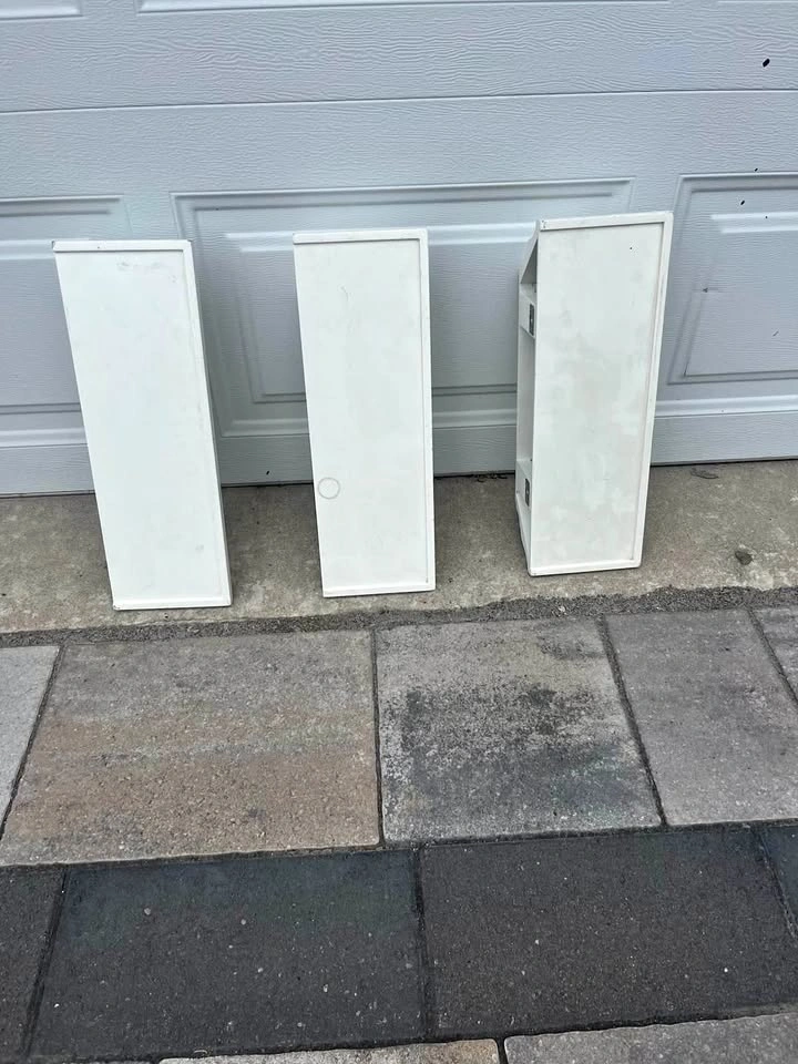 Set of 3 White Floating Wall Shelves