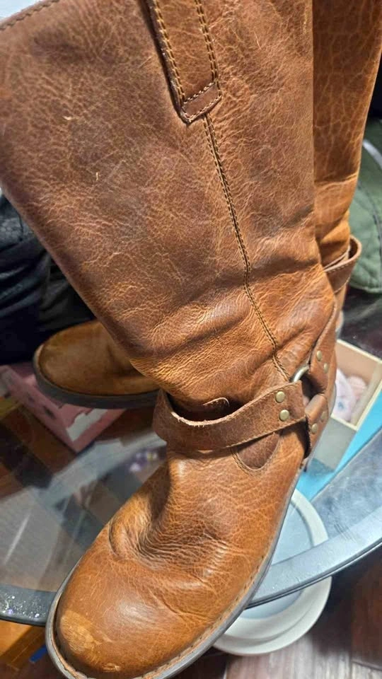 Born Leather Harness Boots