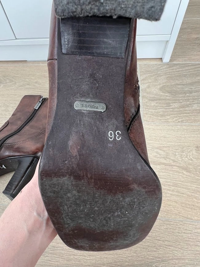 Y2K Women’s Vintage Brown Leather Boots - photo 4