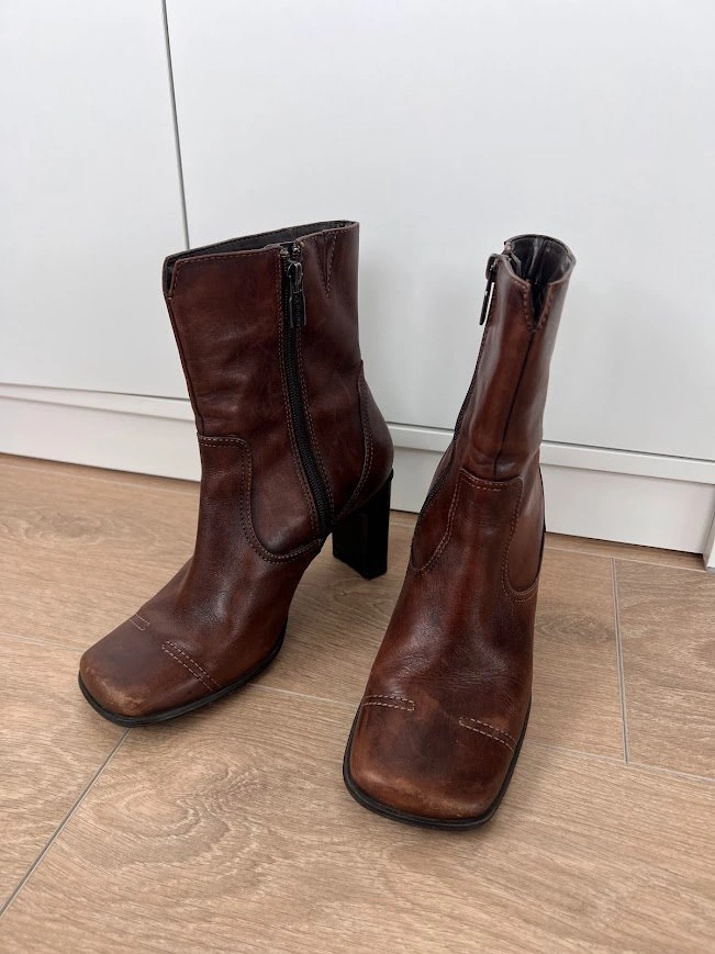 Y2K Women’s Vintage Brown Leather Boots - photo 5