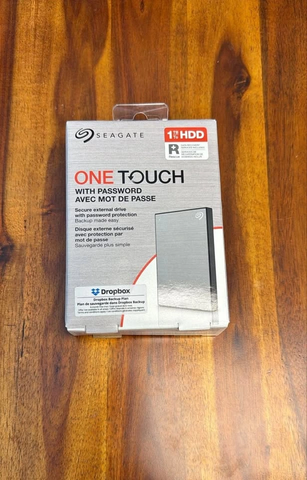Seagate 1TB One Touch HDD with Password External Hard Drive