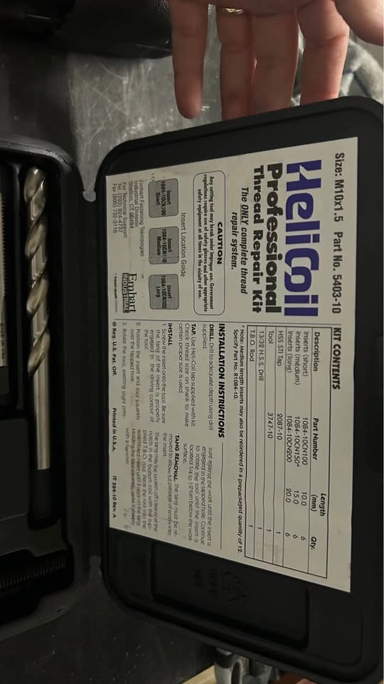 HeliCoil Professional Thread Repair Kit M10x1.5 Part No. 5403-10 - photo 3