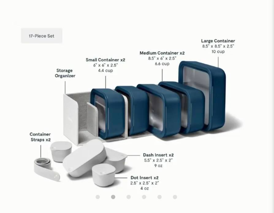 50% OFF OBO!! Caraway Food Storage Set, Navy - photo 4