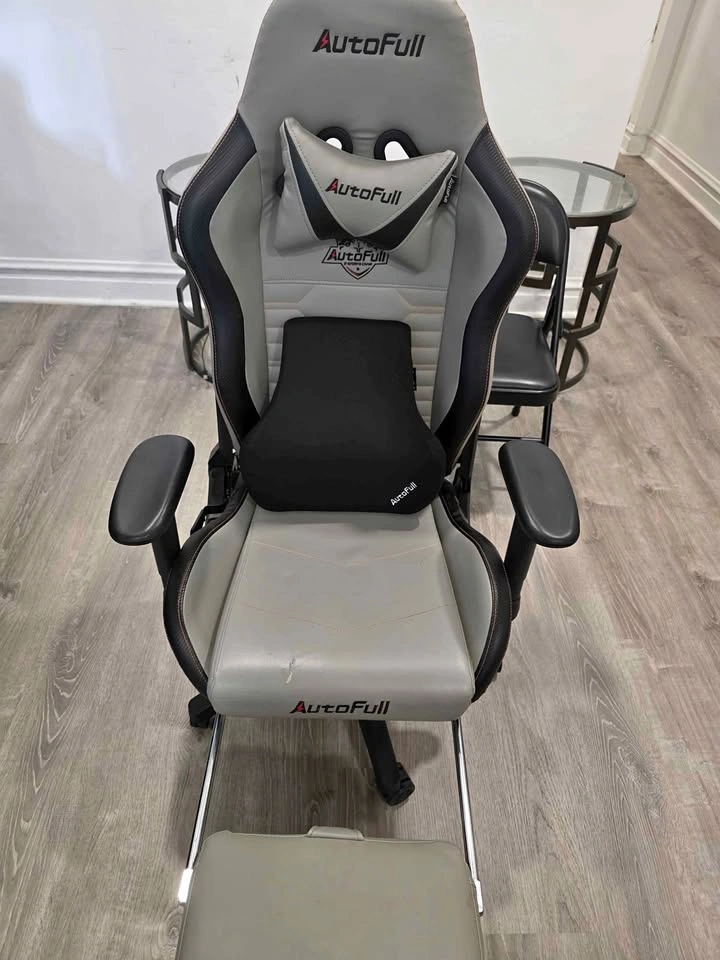 AutoFull Gaming Chair with Footrest & Pillows