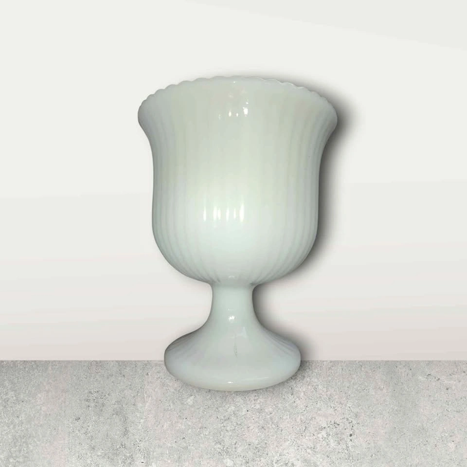 E.O. Brody Co. M3000 Vintage Pedestal Milk Glass Vase/Bowl