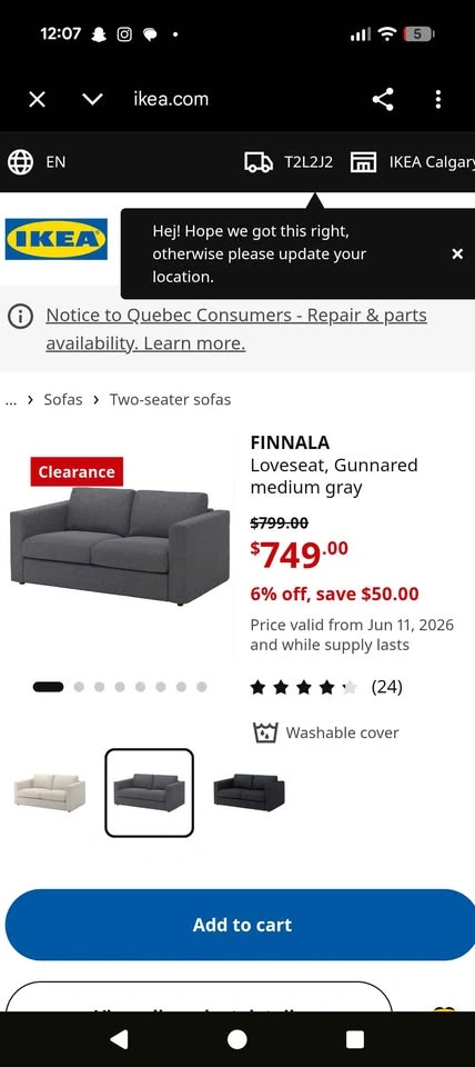 Couch Finnala -Ikea - photo 2