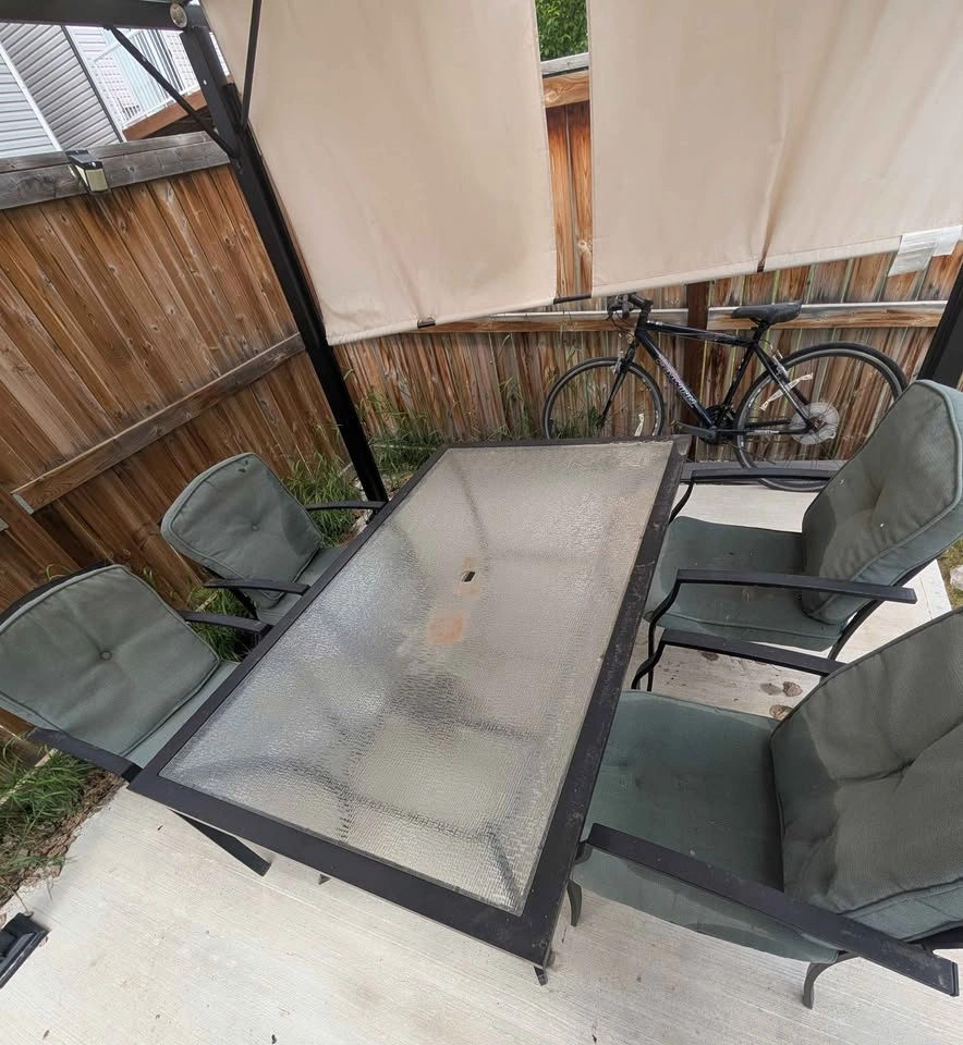 5-Piece Glass Top Patio Dining Set - photo 2
