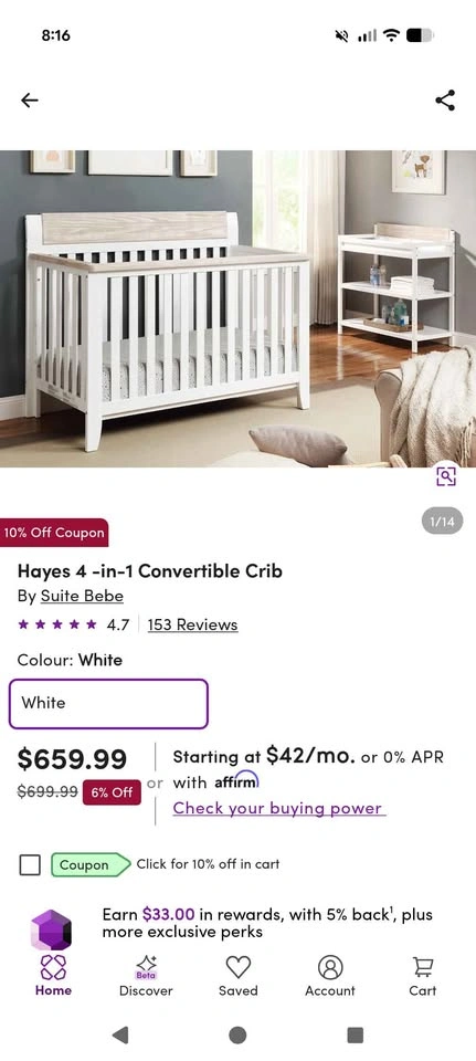 Suite Bebe Hayes 4-in-1 Convertible Crib - photo 3