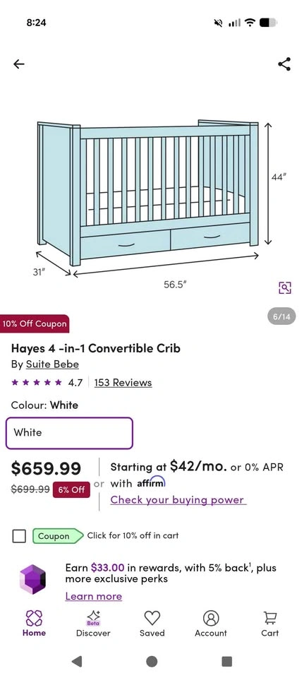 Suite Bebe Hayes 4-in-1 Convertible Crib - photo 4