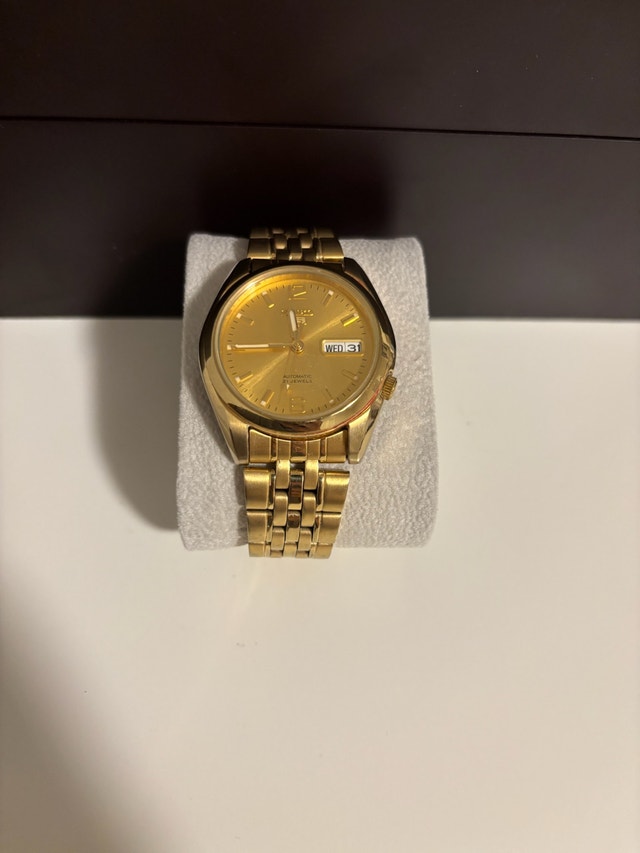 Seiko 5 Automatic 21 Jewels Gold-Tone Stainless Steel Watch