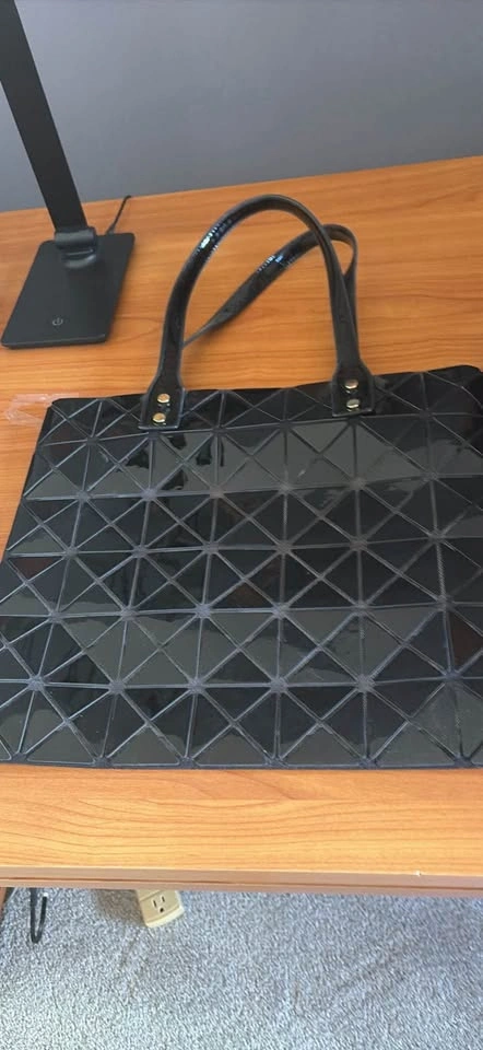 Geometric patent shoulder bags 1 Navy Blue, 1 Black - photo 3