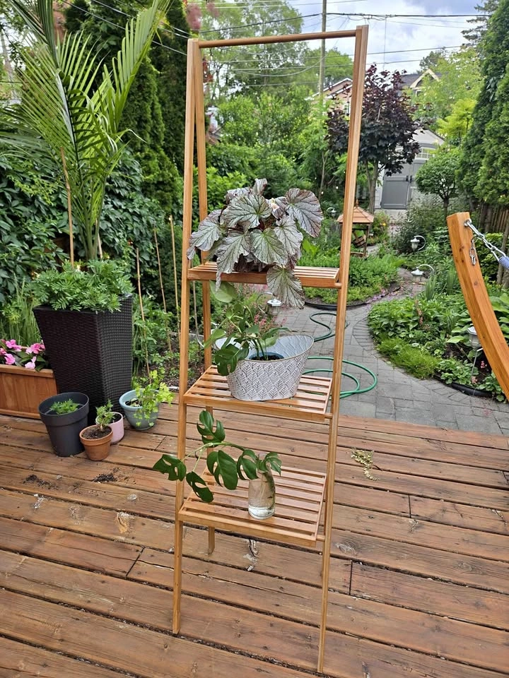 🌿 Beautiful Wooden Plant Stand - 3 Tier Display Shelf