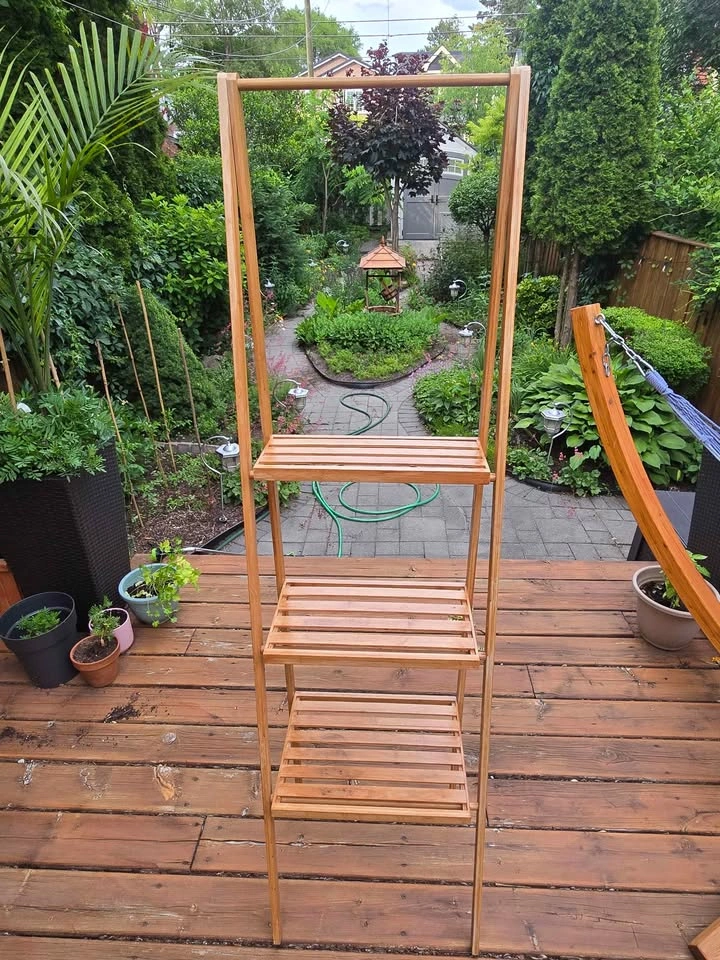 🌿 Beautiful Wooden Plant Stand - 3 Tier Display Shelf - photo 3