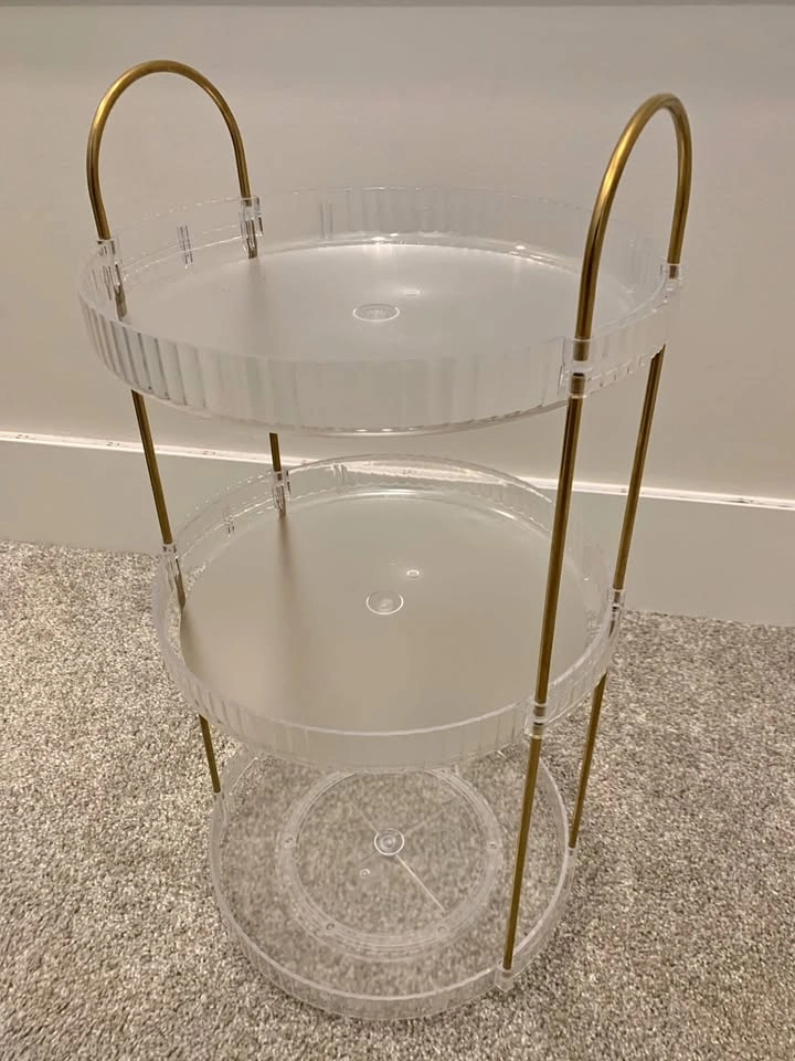 3-Layer 360 Rotating Cosmetic Storage Rack