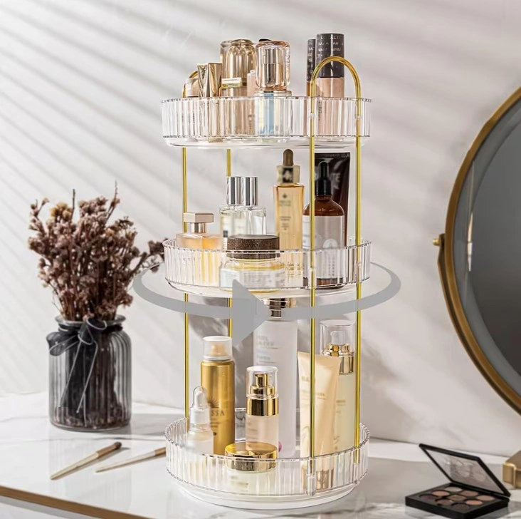 3-Layer 360 Rotating Cosmetic Storage Rack - photo 2