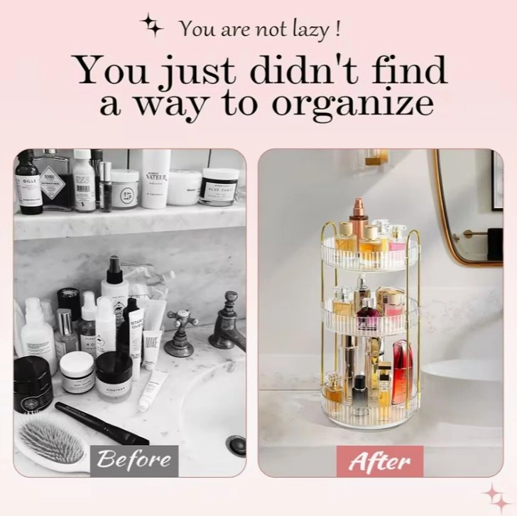 3-Layer 360 Rotating Cosmetic Storage Rack - photo 3