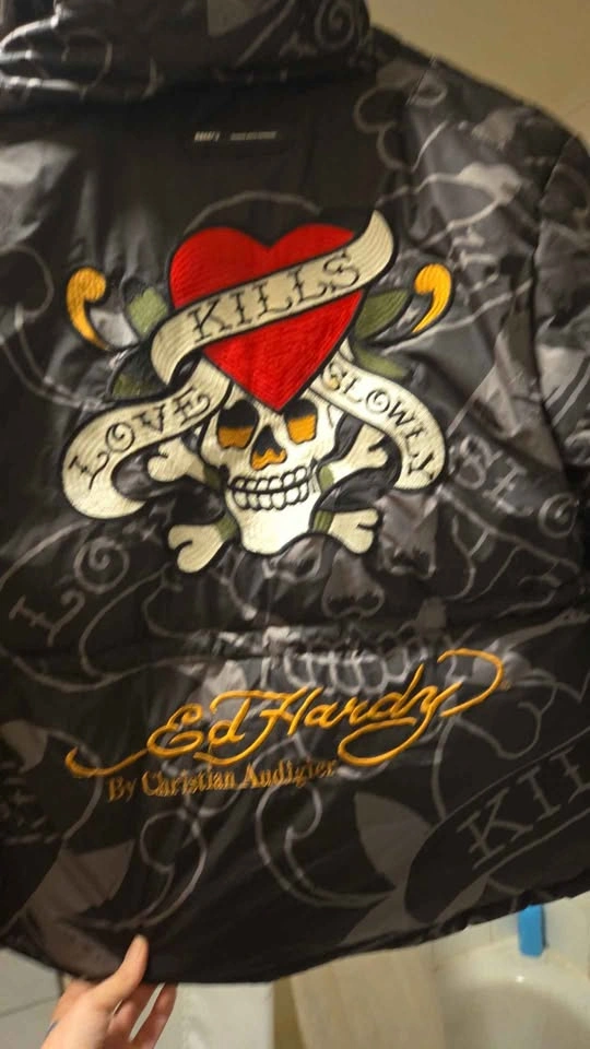 Ed Hardy by Christian Audigier 'Love Kills Slowly' Puffer Jacket - photo 4