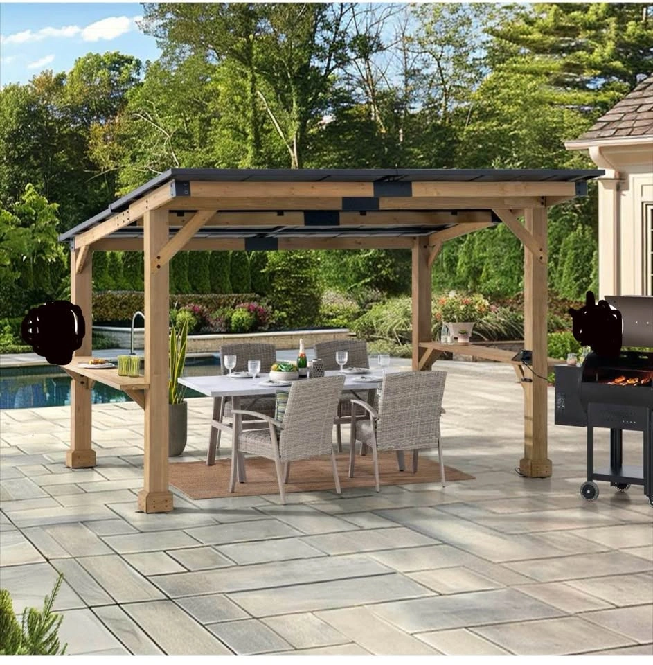 SUNJOY 10 x 12 Cedar Frame Grill Gazebo - photo 2