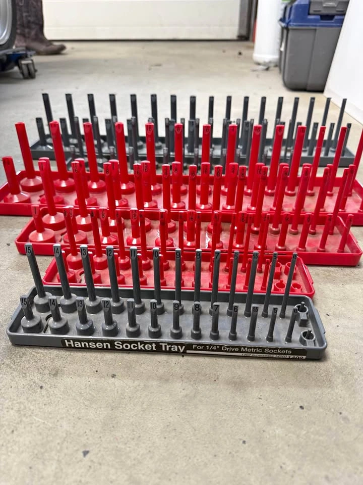6PCS Socket Organizer Tray Set, SAE & Metric