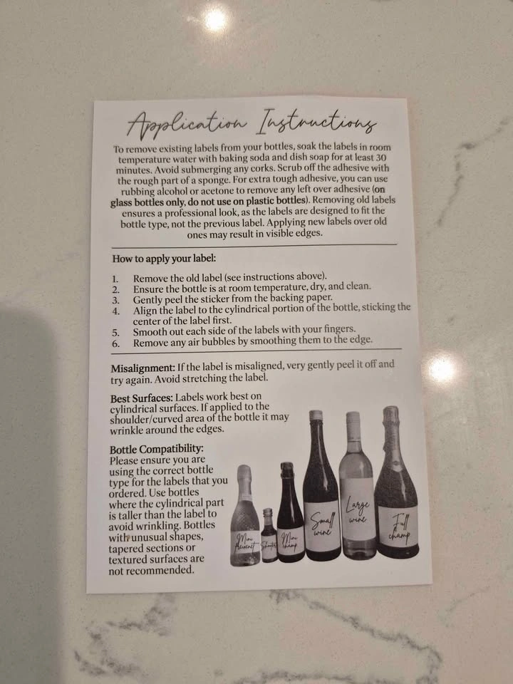 Announcement wine bottle sticker - photo 3