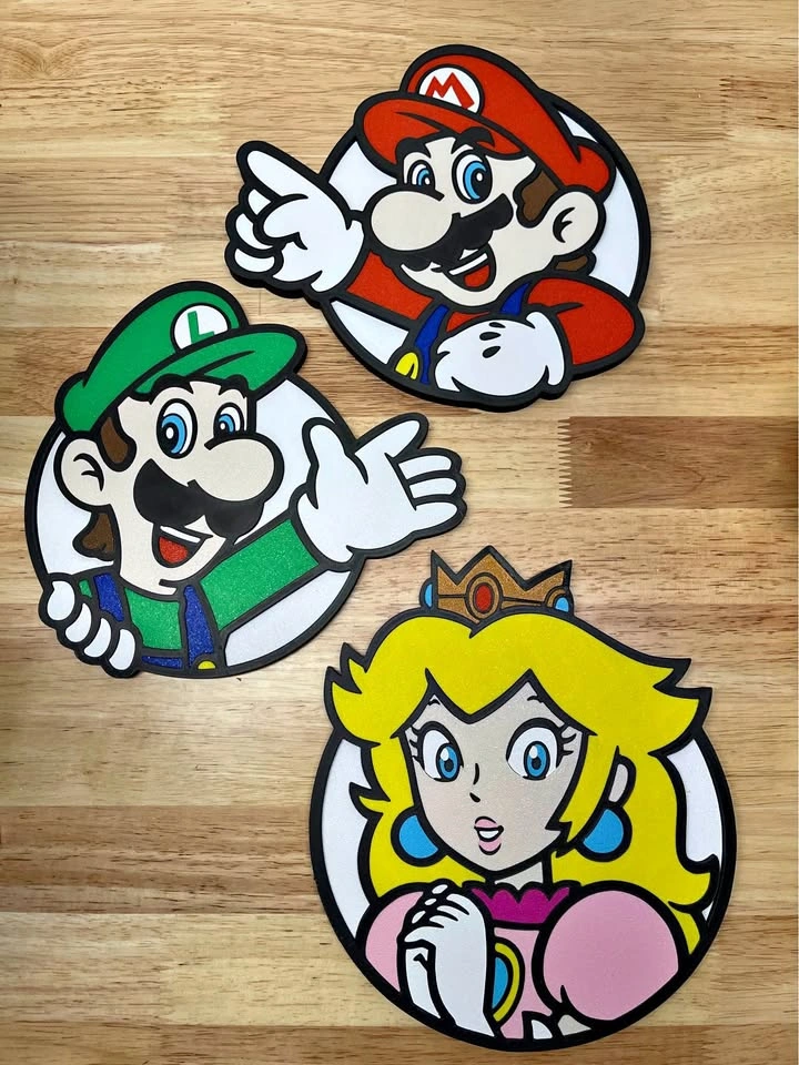 3D Printed Super Mario Bros. Wall Art Decor