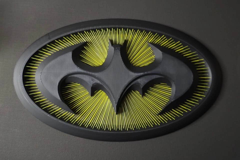 Super hero Batman Superman DC logo 3D printed wall decor - photo 2