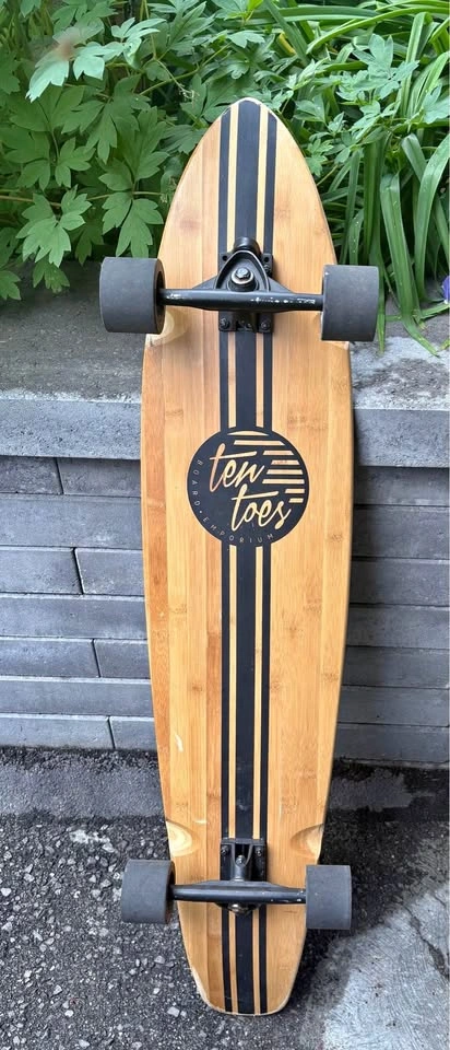 Ten Toes Board Emporium Zed Bamboo Longboard 44” GUC