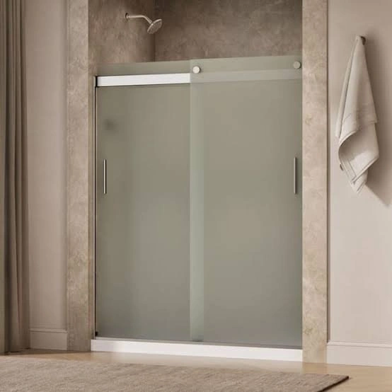NEW Kohler Frameless Frosted Glass Sliding Shower Door 56"-59" - photo 2