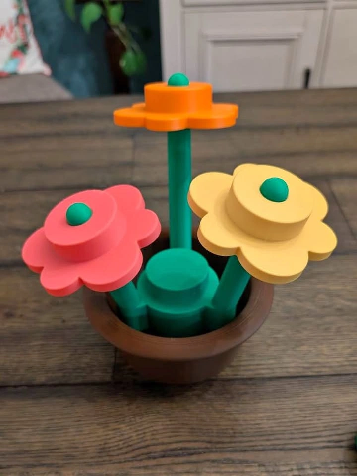 Oversized lego flower bouquet for decor