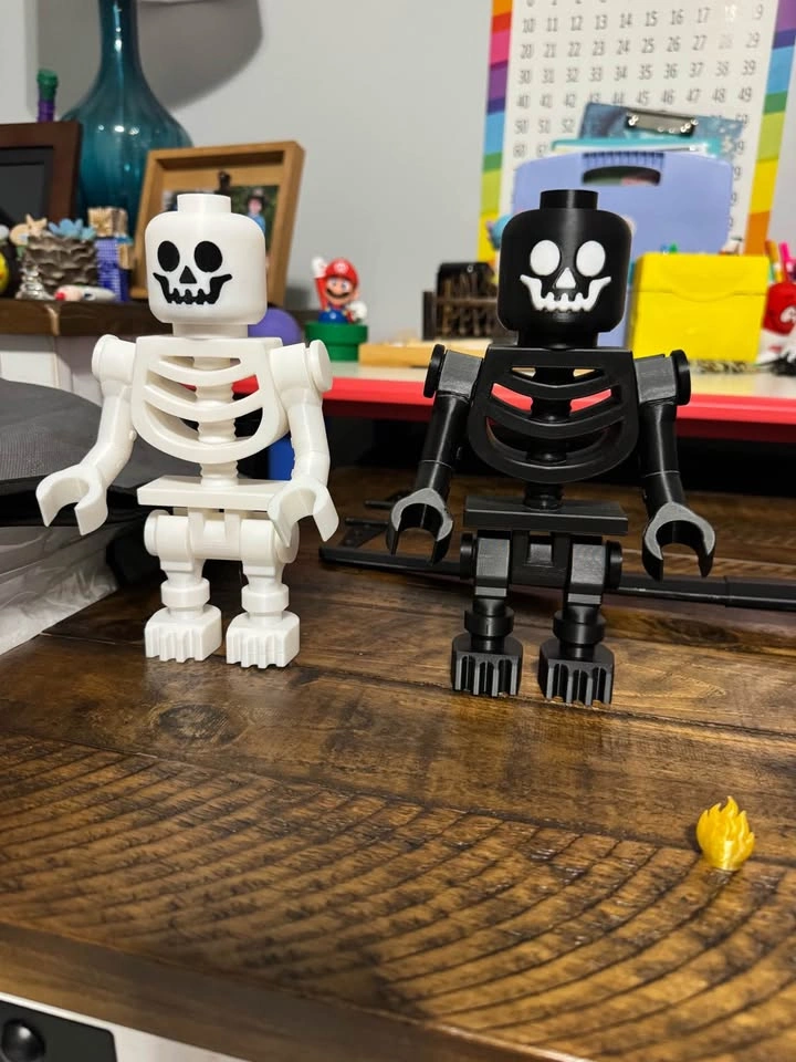 Lego skeleton giant brick minifigure 500% 3d printed - photo 2