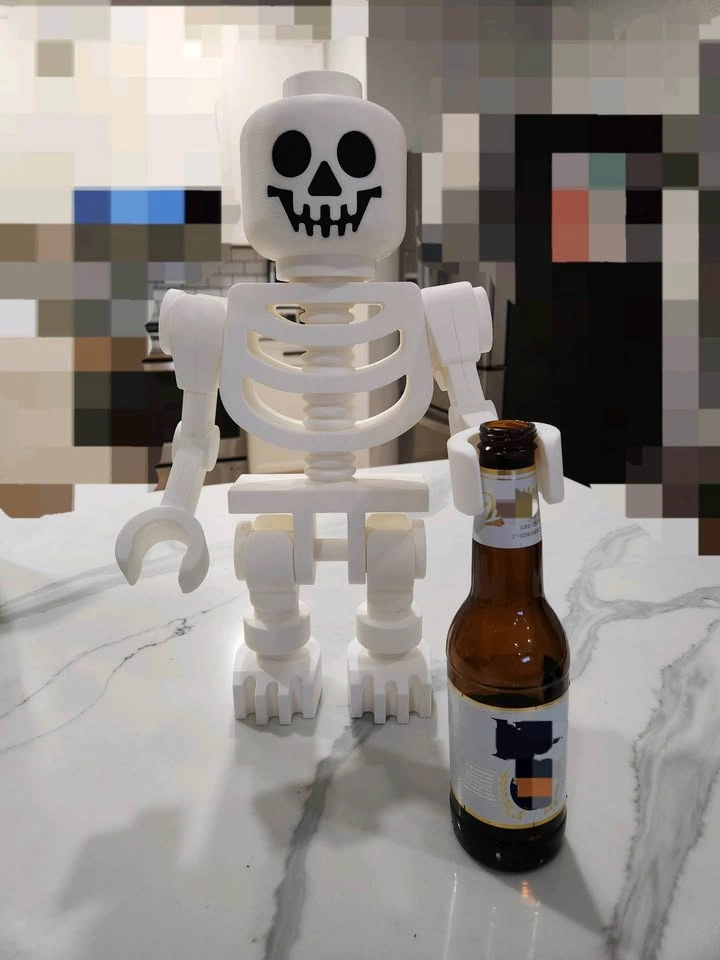 Lego skeleton giant brick minifigure 500% 3d printed - photo 4