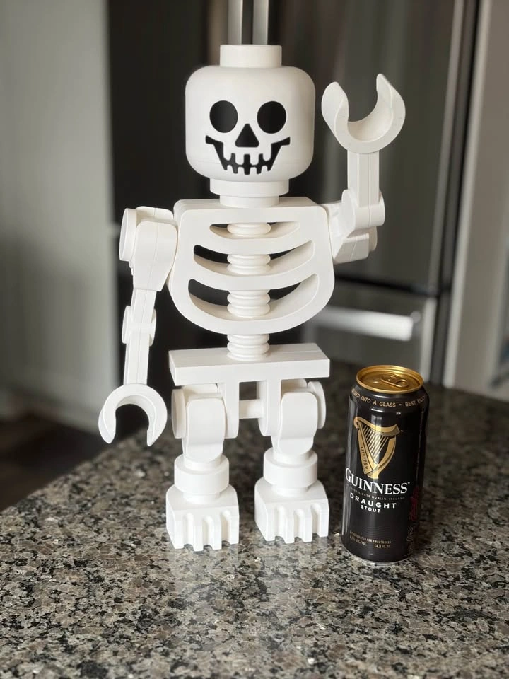 Lego skeleton giant brick minifigure 500% 3d printed - photo 5