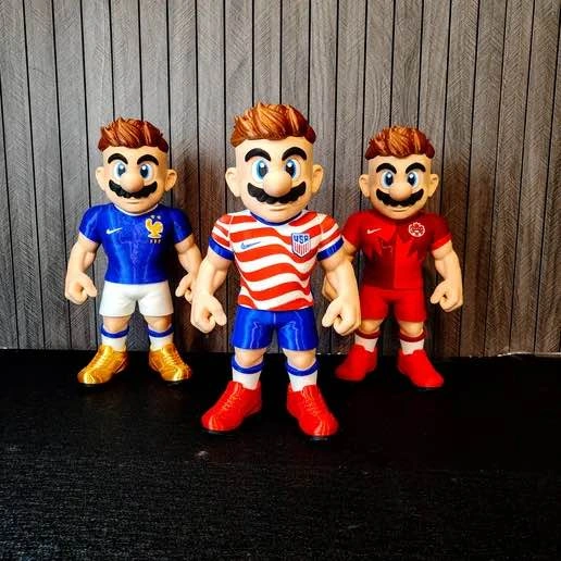Mario as a soccer / football player figure world cup