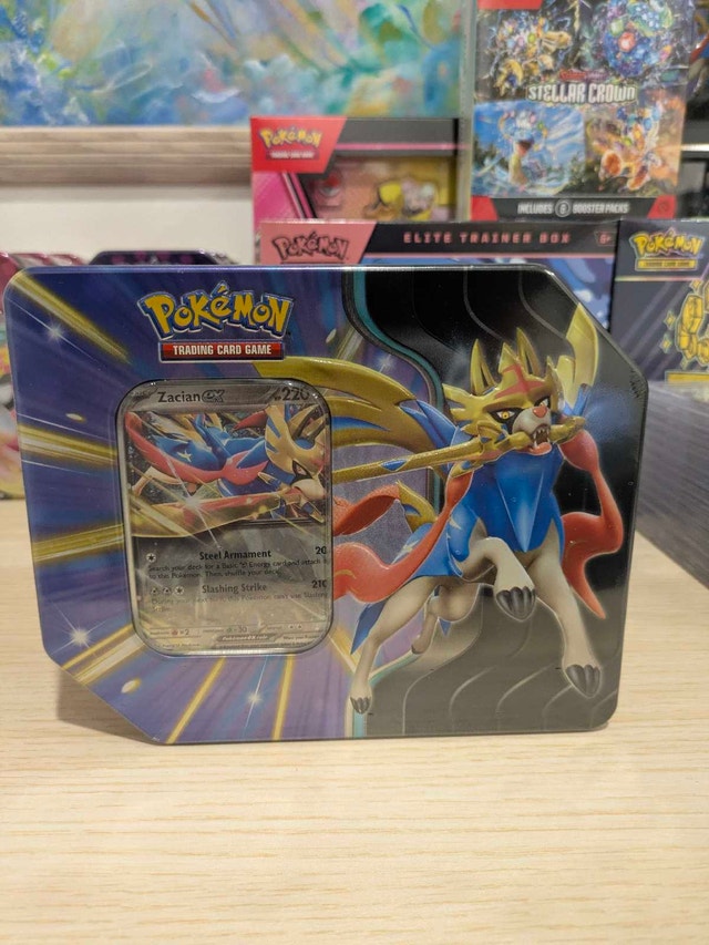 Pokémon S&V Slashing Legends Zacian EX Tin