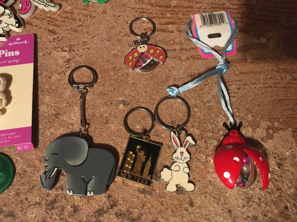 Lot of Pins, Buttons, Keychains, Magnets, and Craft Charms - photo 2