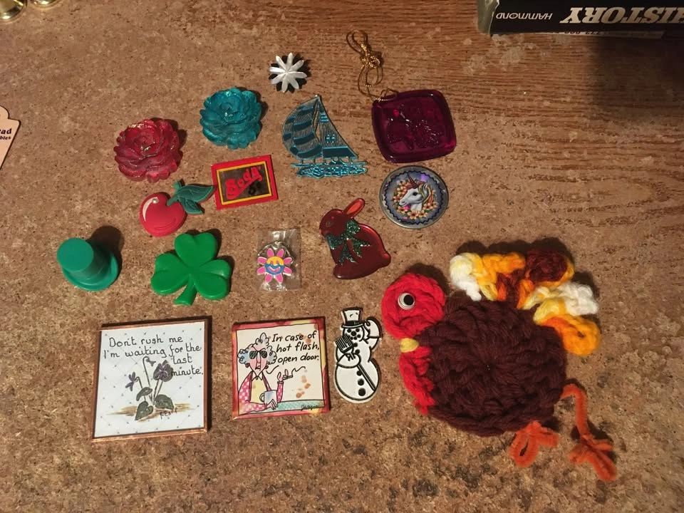 Lot of Pins, Buttons, Keychains, Magnets, and Craft Charms - photo 4