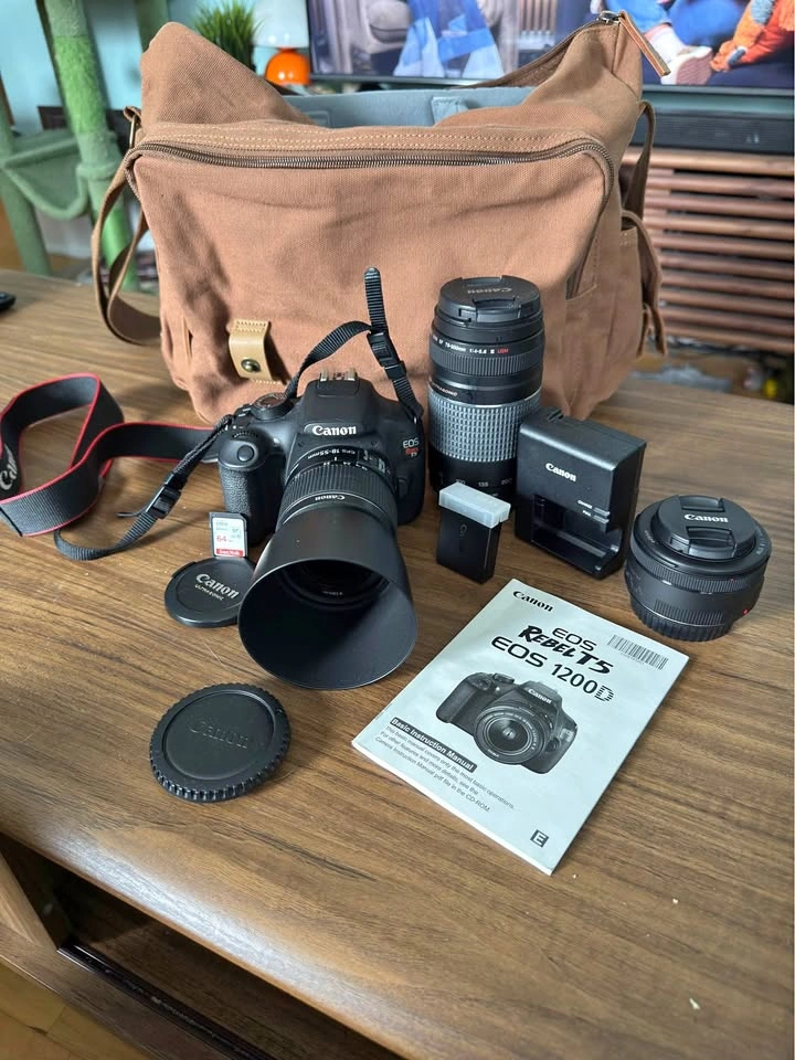 Canon T5 Rebel DSLR + Lenses + Camera Bag