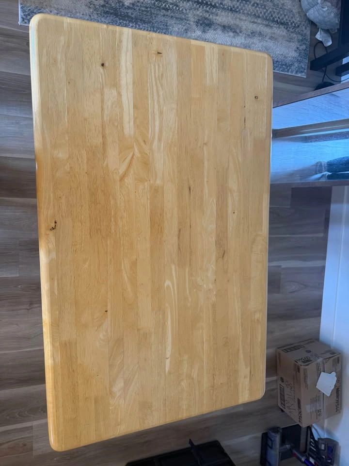 Solid wood oak veneer ikea table - photo 2