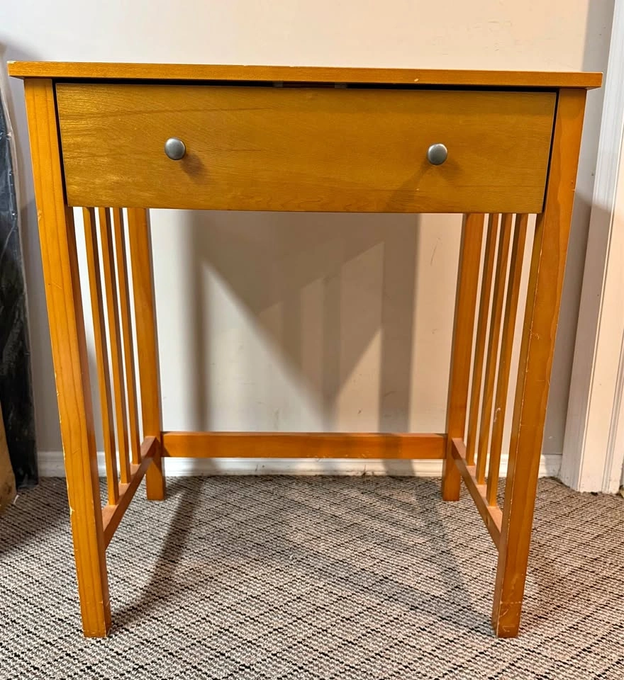 Mission Style Wood Desk with Keyboard Tray