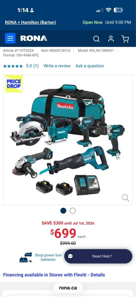 Makita 18V LXT Lithium-Ion Cordless 6-Pc. Combo Kit - photo 4