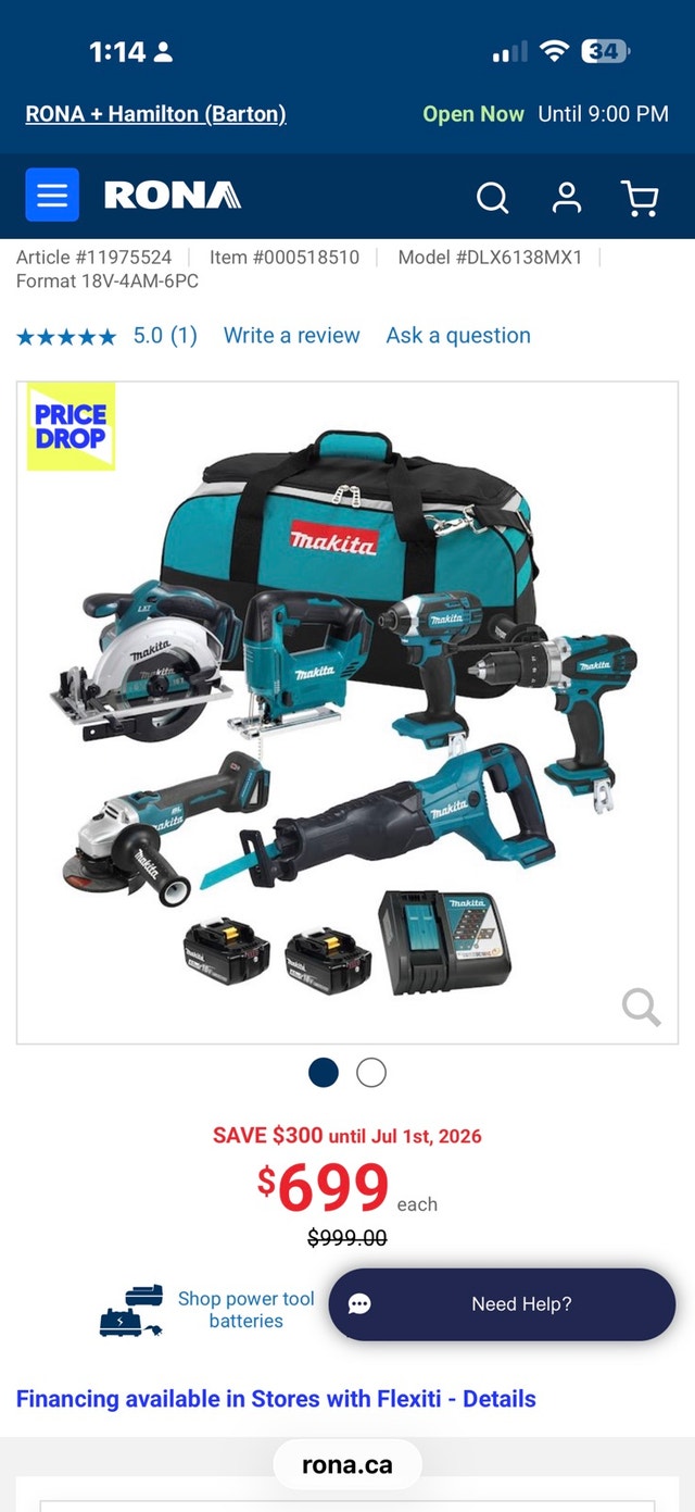 Makita 6-Piece Power Tool Combo Kit - photo 4