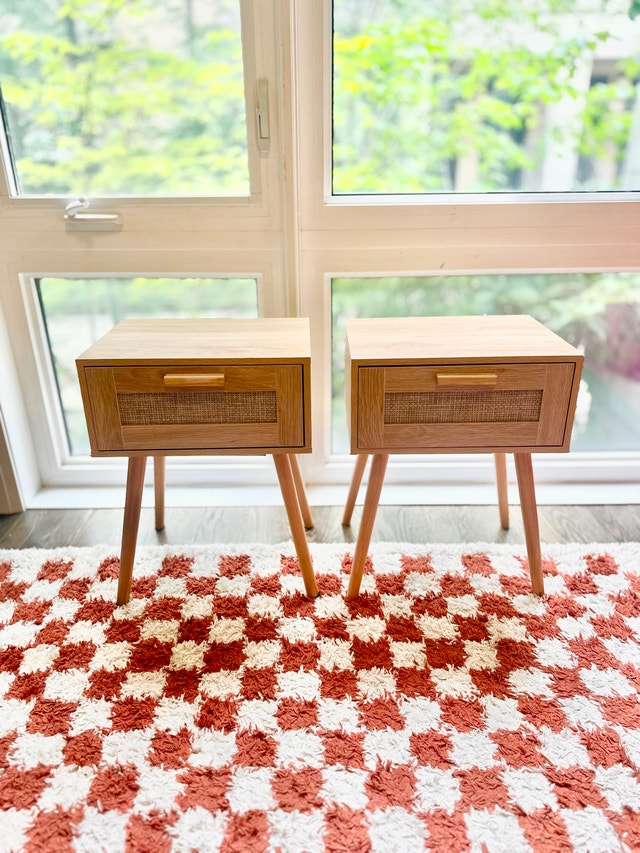 MCM Style Cane Nightstands x2 - photo 2