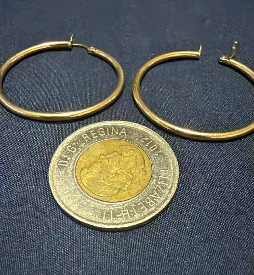 Gold hoop earrings