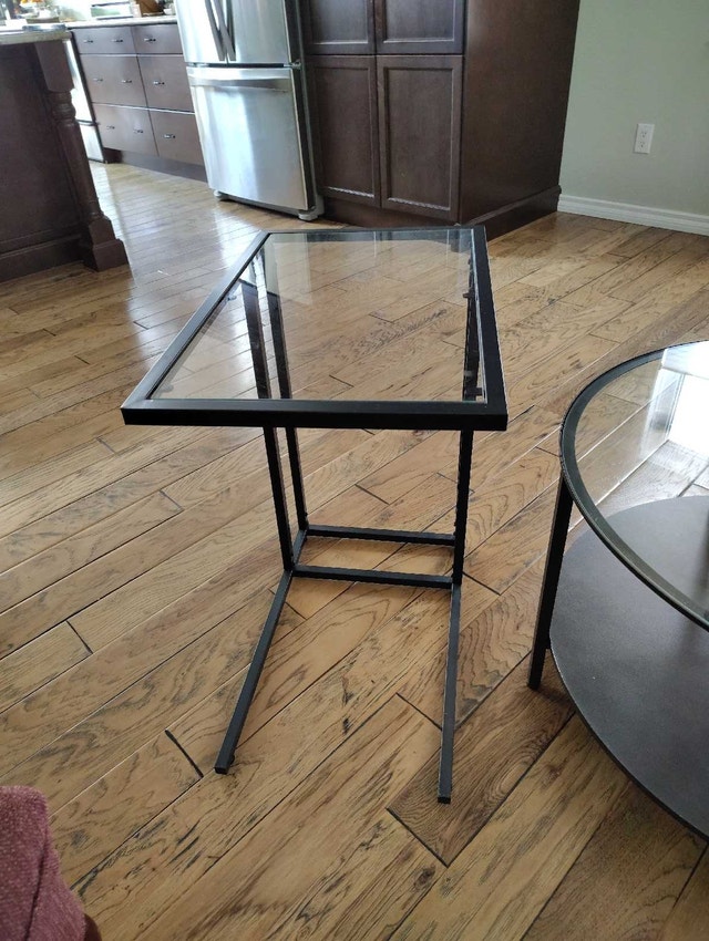 Glass coffee table and end tables - photo 2